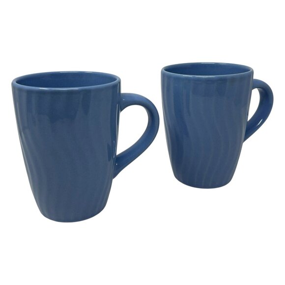Royal Norfolk Blue Ceramic Coffee Mugs Set Of 2 Microwave & Dishwasher Safe - Picture 2 of 16